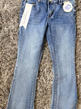 GOGO Women’s Boot Cut Jeans - Light Blue Denim